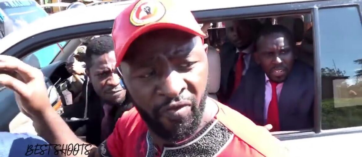 Bobi Wine's Convoy meets with Presidential Motorcade on the Way, See what happened