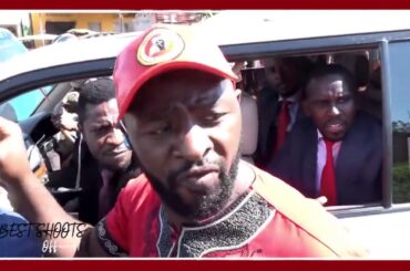 Bobi Wine's Convoy meets with Presidential Motorcade on the Way, See what happened