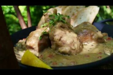 酒香白醬奶油燴雞 Chicken Fricassee with Wine-Flavored Cream Sauce - Wild Dining Table