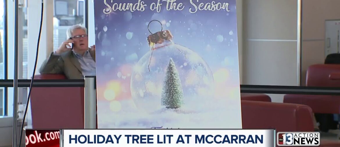 McCarran Airport lights holiday tree
