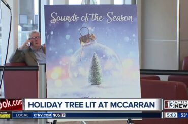 McCarran Airport lights holiday tree
