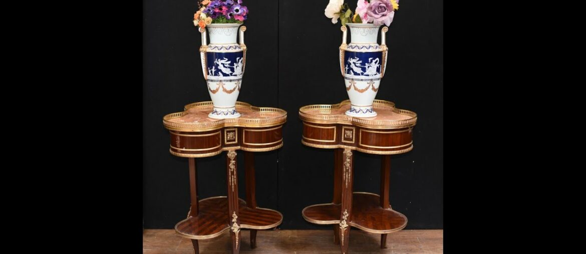 Empire Side Tables French Clover Occassional Table – Canonbury Antiques Empire Side Tables French Clover Occassional Table - Canonbury Antiques