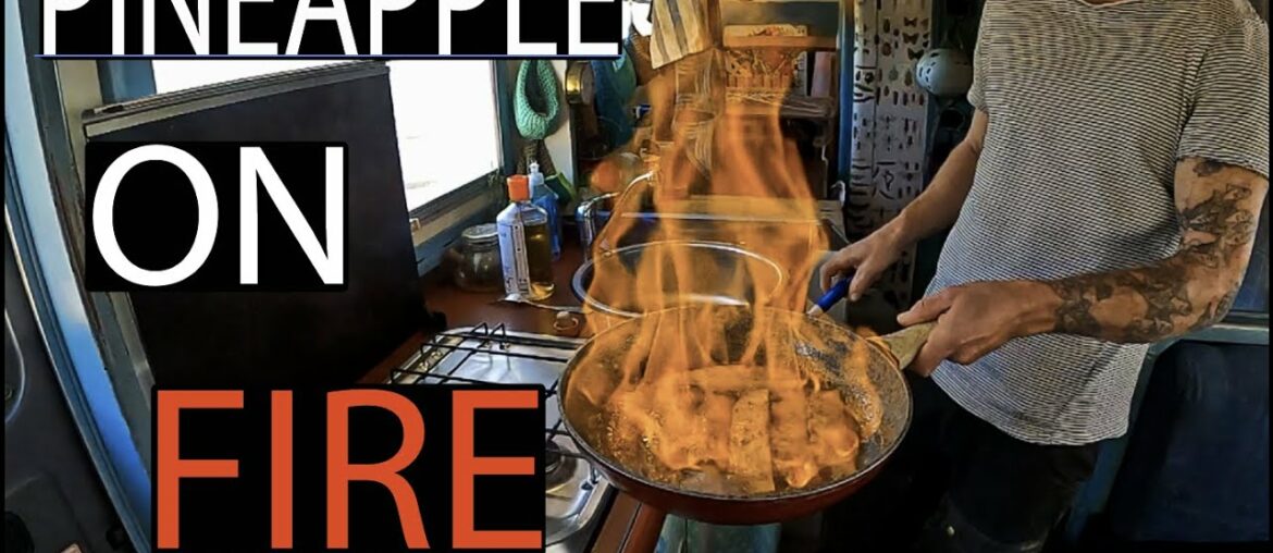 CARAMELISED SPICED PINEAPPLE | WITH CHANTILLY CREAM | VAN LIFE RECIPES CARAMELISED SPICED PINEAPPLE | WITH CHANTILLY CREAM | VAN LIFE RECIPES