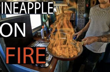 CARAMELISED SPICED PINEAPPLE | WITH CHANTILLY CREAM | VAN LIFE RECIPES