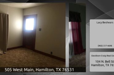 505 West Main, Hamilton, TX 76531