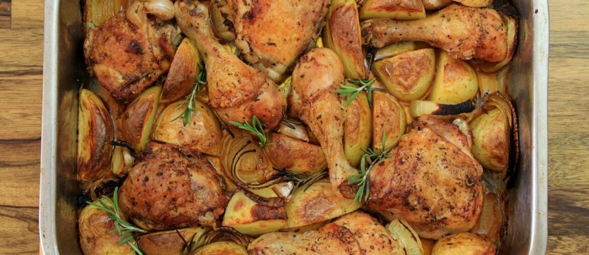 One Pan Roasted Chicken and Potatoes Recipe
