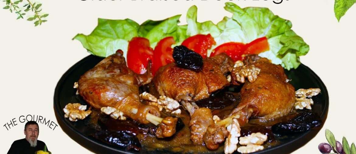 Cider Braised Duck with Prunes and Walnuts | French Bistro Recipe
