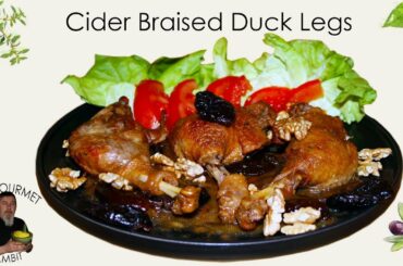 Cider Braised Duck with Prunes and Walnuts | French Bistro Recipe