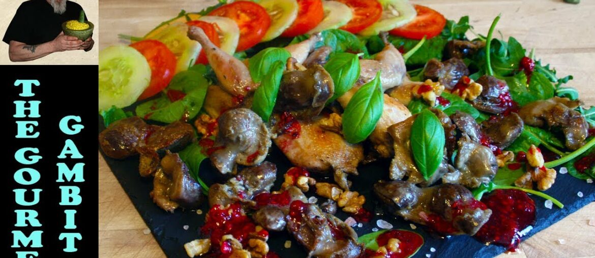 Quail and Gizzard Confit Salad | French Bistro Recipe Quail and Gizzard Confit Salad | French Bistro Recipe