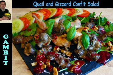 Quail and Gizzard Confit Salad | French Bistro Recipe