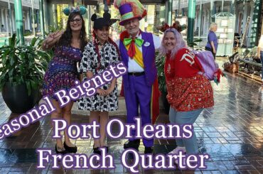 We beignet at Disney's Port Orleans French Quarter with straightontilmourning & tokyodisneyprincess