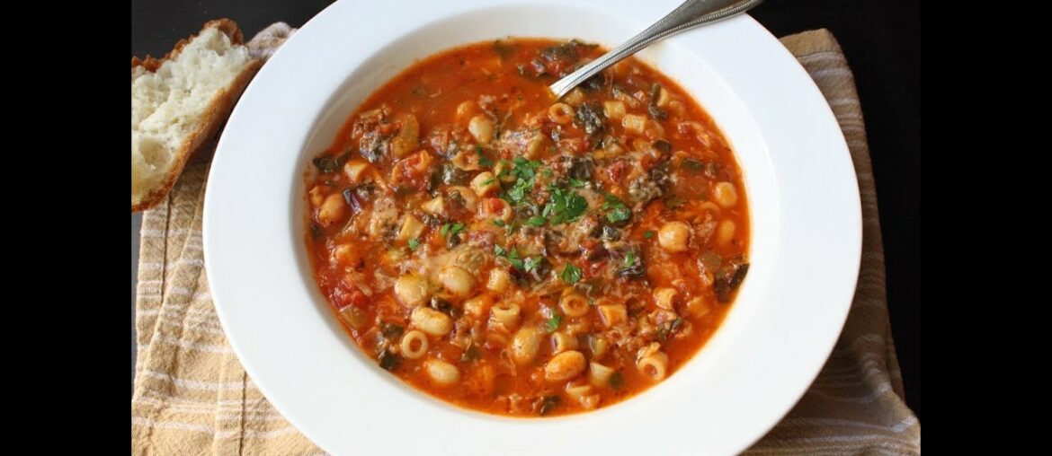 Minestrone Soup Recipe - Italian Vegetable and Pasta Soup