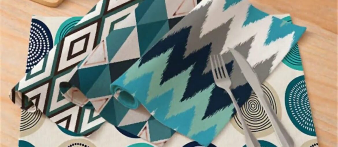 TTLIFE Blue Geometric Pattern Table Placemat Pattern mat Coasters Cotton-linen Coasters Placemat … TTLIFE Blue Geometric Pattern Table Placemat Pattern mat Coasters Cotton-linen Coasters Placemat ...