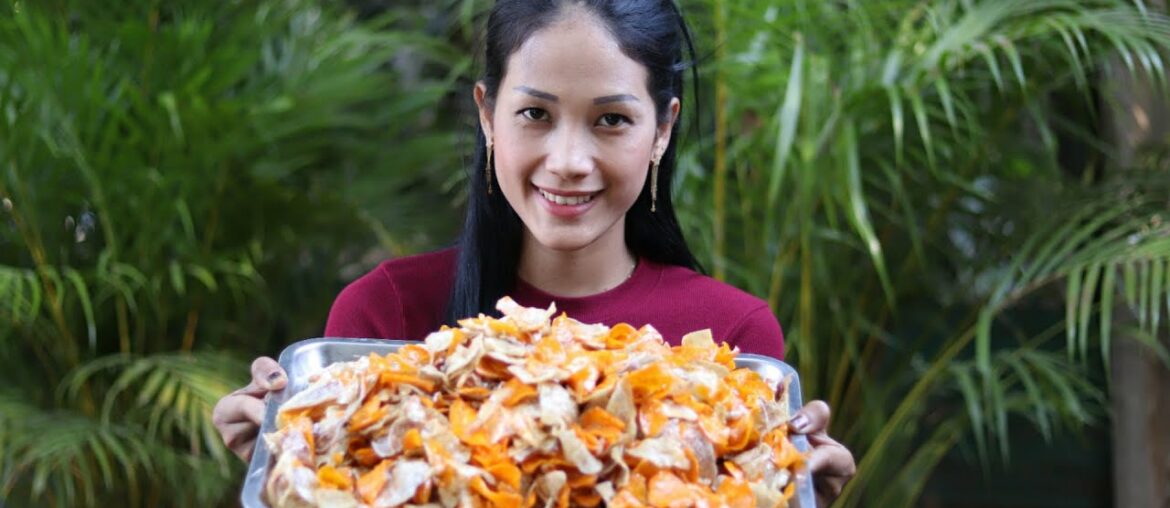 Taro Sweet Potato French Fry Recipe/ Cambodian Food - I Am Thyda Cooking