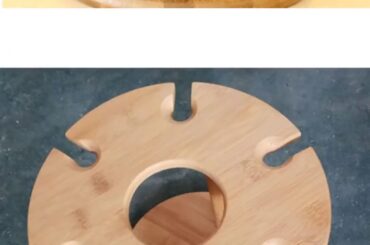 Bamboo frame hanging type finishing cup receptacle red wine cup holder bottle holder Huai rack su...