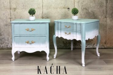 How to Chalk Paint / Creating a dipped look on french provincial furniture