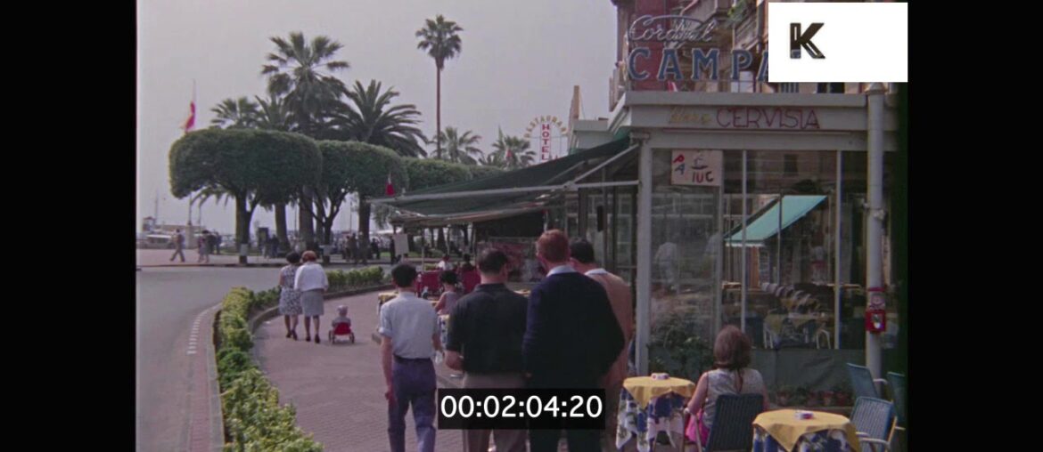 Cafes on the French Riviera, 1960s France, HD from 35mm Cafes on the French Riviera, 1960s France, HD from 35mm
