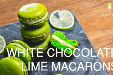 Lime Macarons Using FRENCH MERINGUE| BAKEN