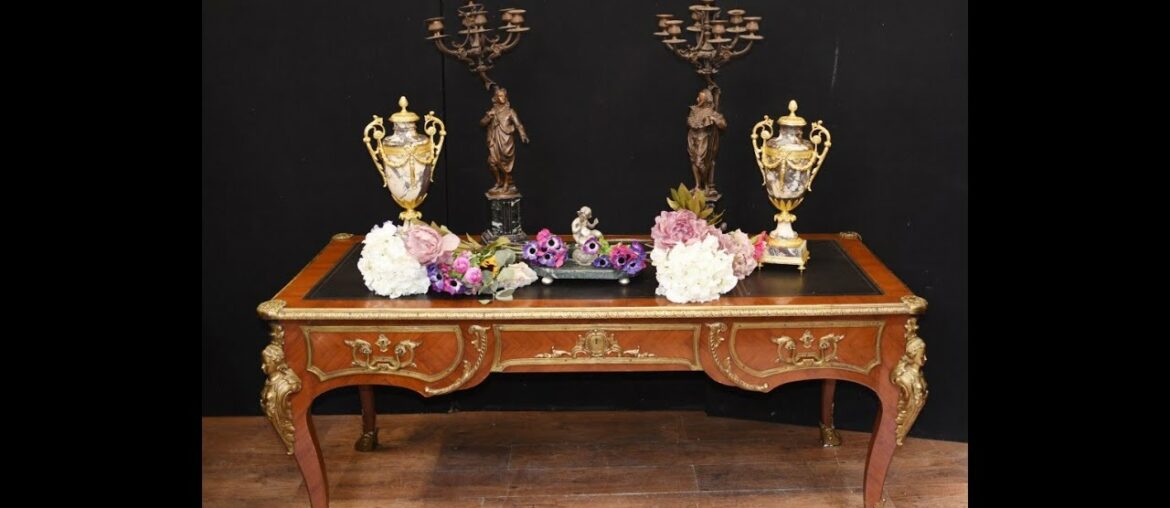 Antique Bureau Plat Desk French Empire 1930 – Canonbury Antiques Antique Bureau Plat Desk French Empire 1930 - Canonbury Antiques