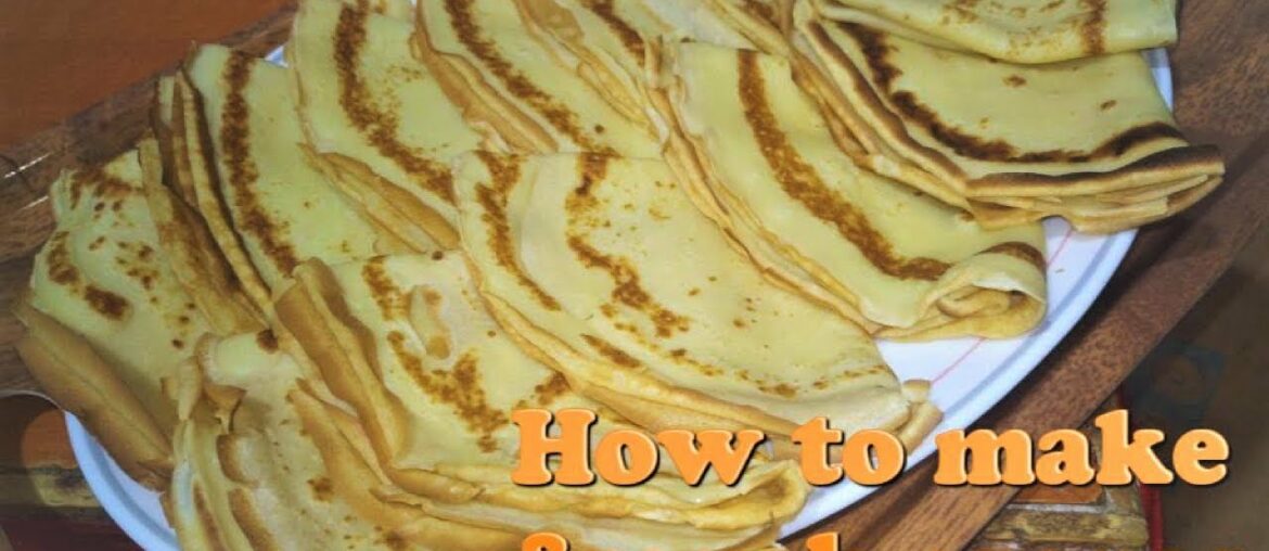 Crêpes – French Pancakes Recipe – طريقة تحضيركريب سهل و إقتصادي Crêpes - French Pancakes Recipe - طريقة تحضيركريب سهل و إقتصادي