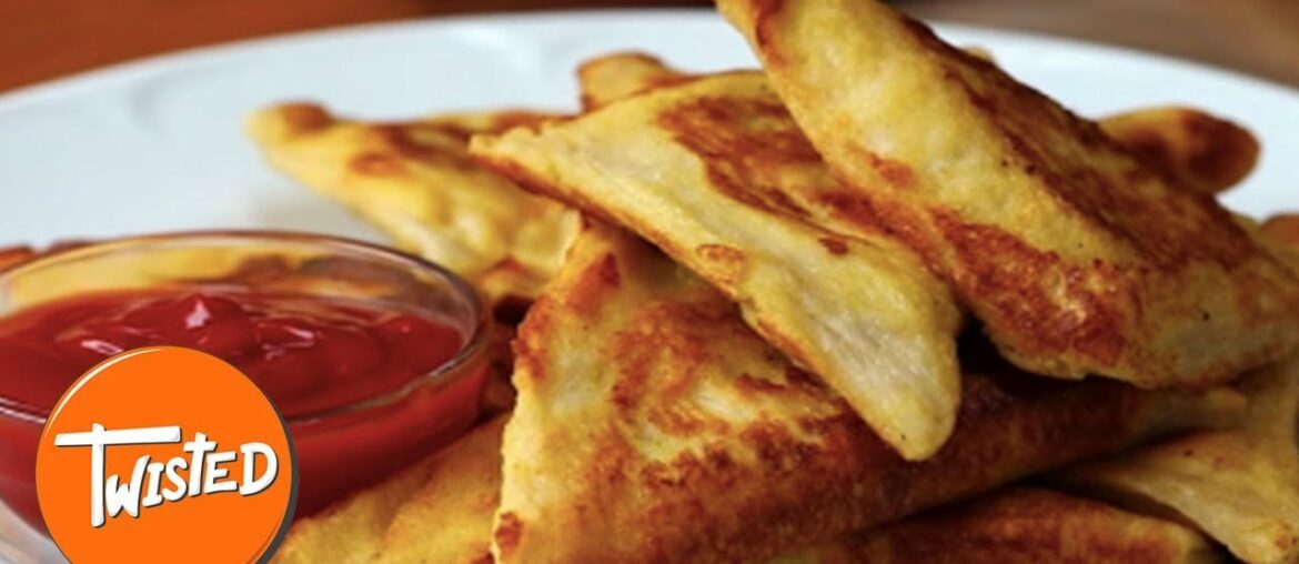 Cheesy Bacon French Toast Triangles Recipe | Twisted Cheesy Bacon French Toast Triangles Recipe | Twisted