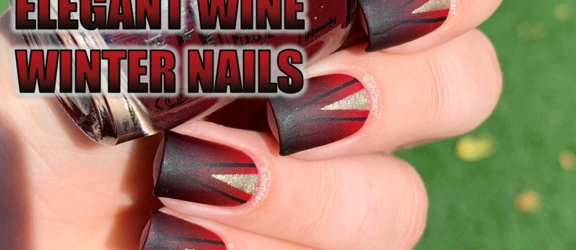 Elegant Wine Winter Nails