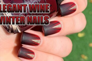 Elegant Wine Winter Nails
