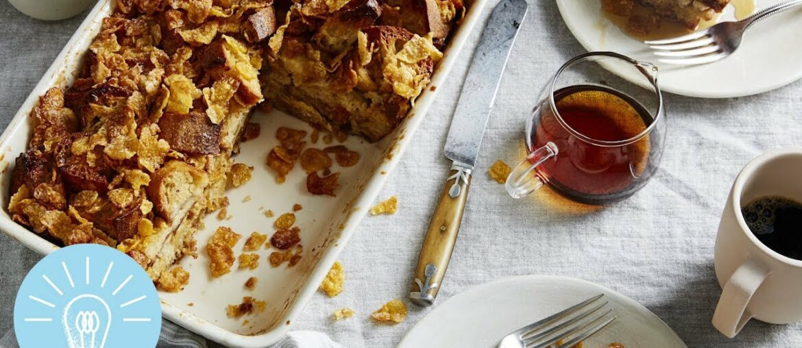 Chrissy Teigen's French Toast Casserole With Salted Frosted Flakes | Genius Recipes Chrissy Teigen's French Toast Casserole With Salted Frosted Flakes | Genius Recipes