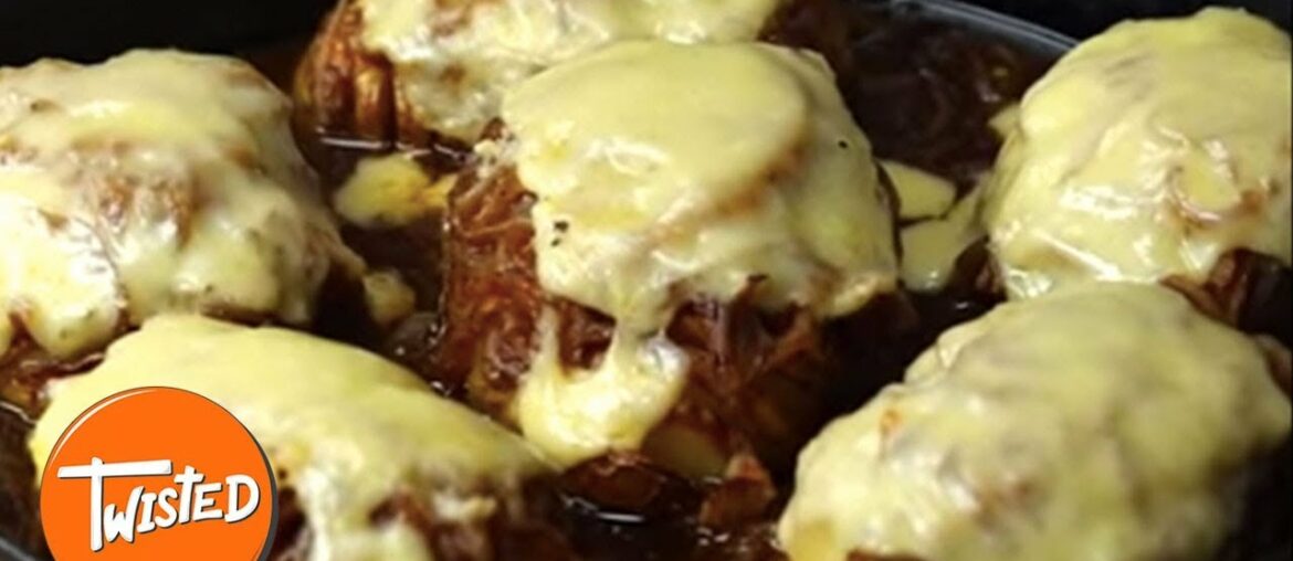 French Onion Hasselback Potatoes Recipe | Twisted French Onion Hasselback Potatoes Recipe | Twisted