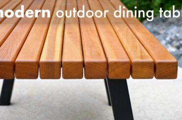 Modern Outdoor Dining Table and Pergola Build // How To - Woodworking