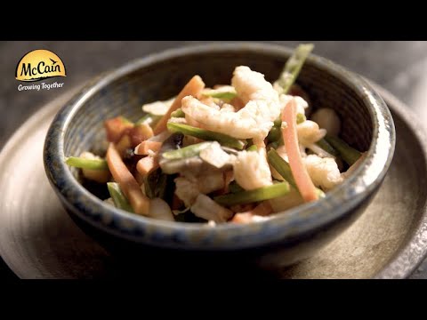 Sizzled Spicy Shrimps with French Stir Fry Recipe | McCain Festive Celebrations Sizzled Spicy Shrimps with French Stir Fry Recipe | McCain Festive Celebrations
