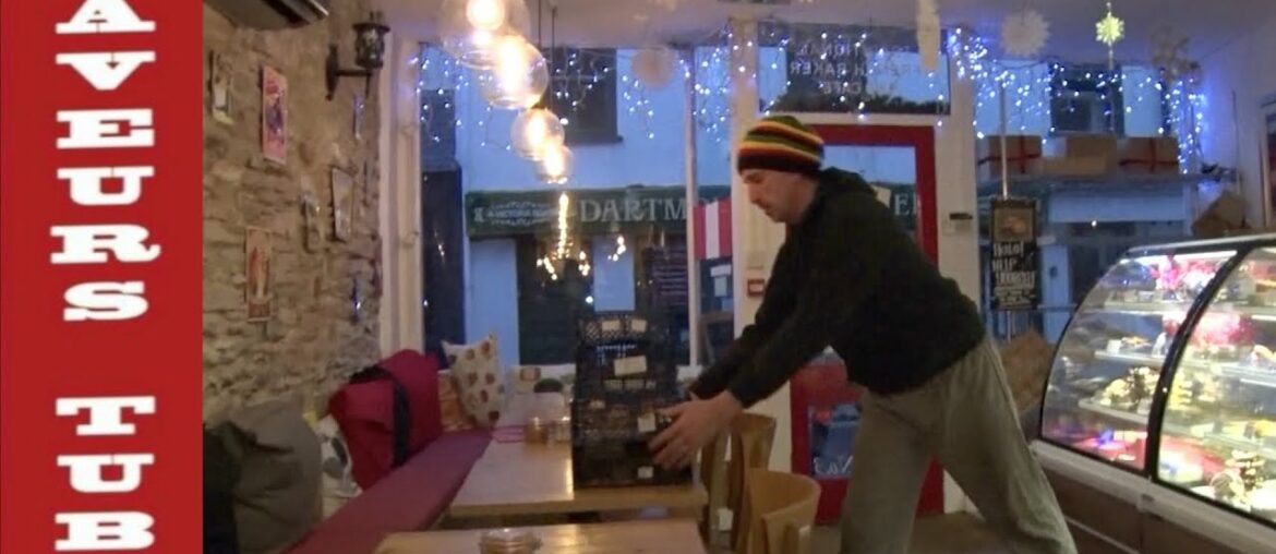 French Chef Julien (Part 8) In his Shop loading the shelves with Bread / Cakes / Pastries.