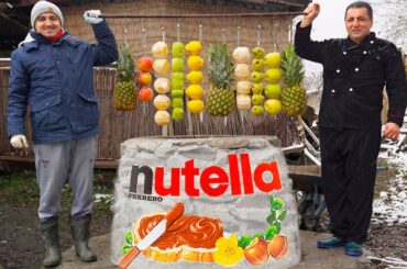 Yummy Cooking Fruit Dessert Recipe with Nutella - Cooking Skill | Fruits in Tandoori