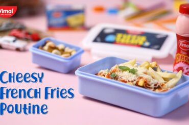 Cheesy French Fries Poutine Recipe | How To Make Poutine Gravy | Tiffin Recipes For Kids