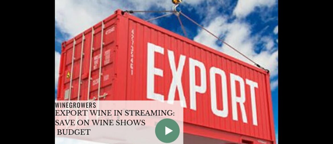 🍷Export wine in STREAMING 2, without any wine exhibitions