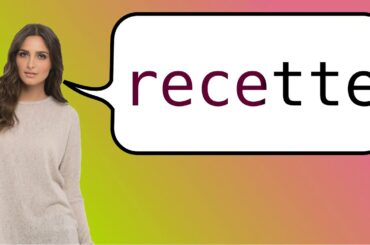 How to say 'recipe' in French?