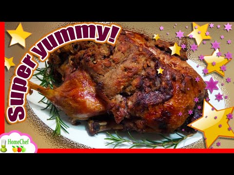 SUPER YUMMY! Walnut and apple stuffed duck – roasted stuffed duck recipe to make duck roast! SUPER YUMMY! Walnut and apple stuffed duck - roasted stuffed duck recipe to make duck roast!