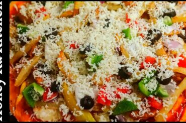 Fries Pizza | French Fries Pizza | Chicken Tikka Fries Pizza | Detailed Recipe | By Honey Ka Kitchen