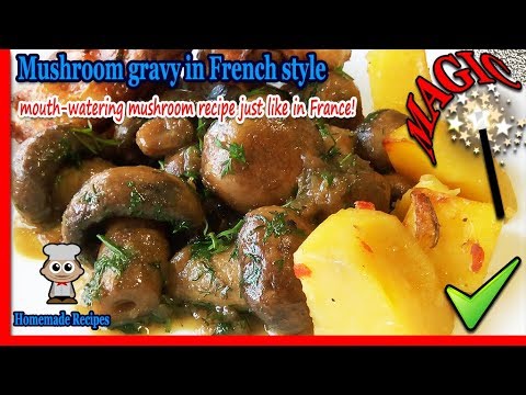 DELICIOUS! Champignon mushroom gravy – mushroom sauce recipe to make mushroom gravy without cream! DELICIOUS! Champignon mushroom gravy - mushroom sauce recipe to make mushroom gravy without cream!