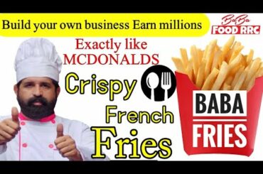 How to Make Crispy French Fries | Restaurant Style MCDONALD Fries |फ्रेंच फ्राइज | BaBa Food Fries