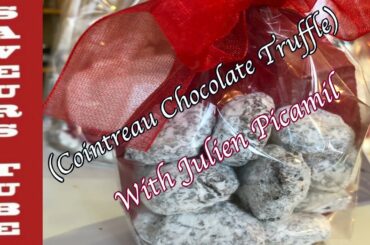 Cointreau Chocolate Truffle with a white powder coating with French TV Chef Julien Dartmouth U.K.