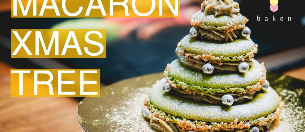 How to make Macaron Christmas Trees | BAKEN