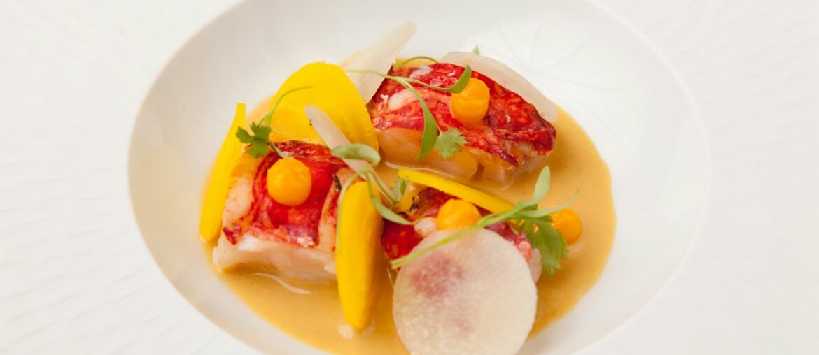 Lobster with beetroot and laksa by Colin McGurran