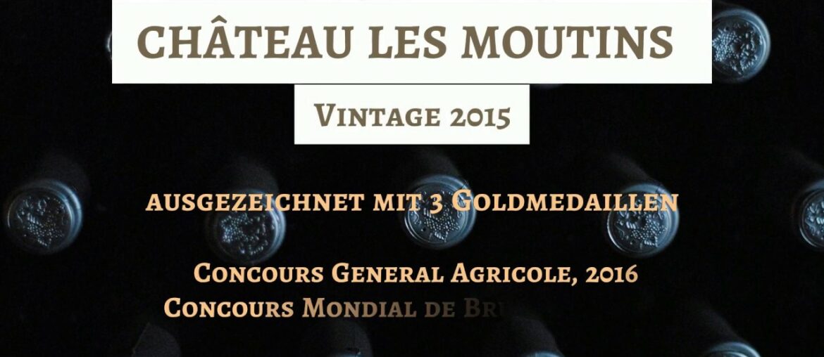 Chateau Les Moutins 2015, Bordeaux Wein, Bordeaux Rotwein, bordeaux-wine, Goldmedaille Bordeaux
