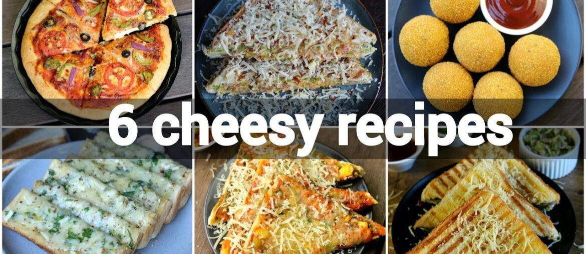 6 easy cheesy snack recipes collection | simple recipes with cheese | mozzarella cheese indian