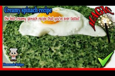 DELICIOUS! Simple CREAMED spinach with sour cream, French creamed SPINACH recipe to make spinach!