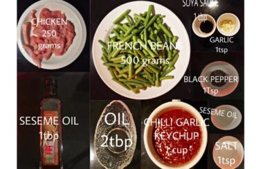 Spicy chicken french beans w/ rice easy recipe(READ DISCRIPTION)