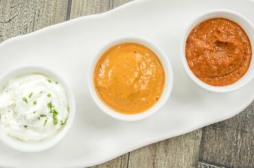 3 Chutney Recipes / Easy Dips & Sauces | Schezwan Sauce, Sesame Chutney and Eggless Milk Mayonnaise