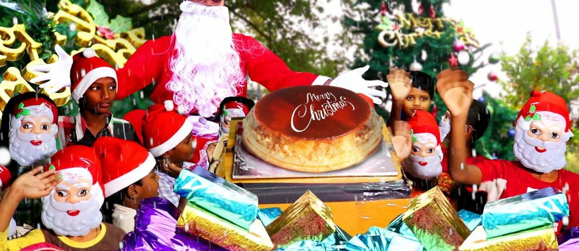 Caramel Bread Pudding Recipe | Egg less & Without Oven Custard Bread Pudding | Christmas Celebration