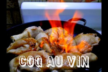 Coq au Vin - And Fire in the Kitchen!!
